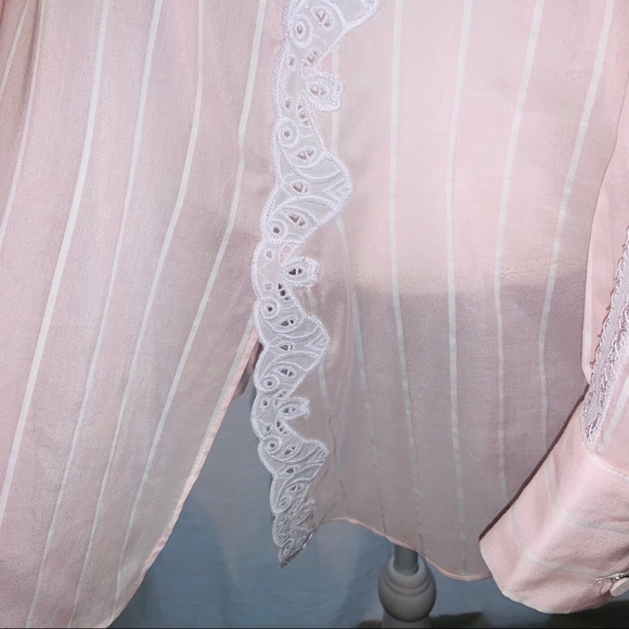 Jonathan Simkhai pink stripe blouse. - Picture 8 of 8